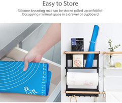Non-Stick Silicone Roti & Pastry Mat 50x40cm for Baking & Rolling