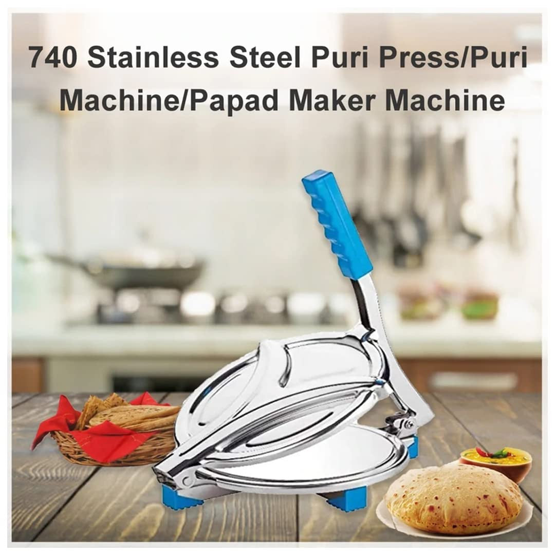 Stainless Steel Puri & Roti Press Maker I-Y for Perfect Flatbreads