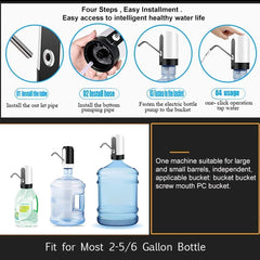 Portable USB Rechargeable Automatic Water Dispenser for 5-20L Bottles