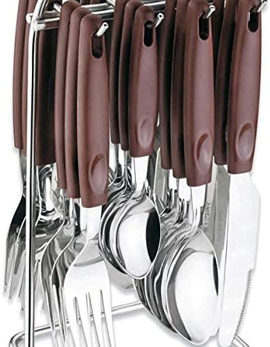 Ss 24-Piece Stainless Steel Kitchen Cutlery Set with Stand