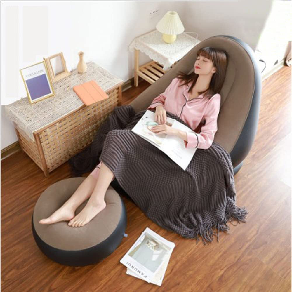 Inflatable Flocking Lounge Chair for Adults – Indoor & Outdoor Use