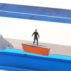 Floating Water Men & Shark Car Dashboard Decor with Iceberg & Ship
