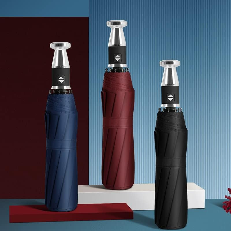 Auto Open Close Umbrella with Stylish Handle and Windproof Tri-Step Tech