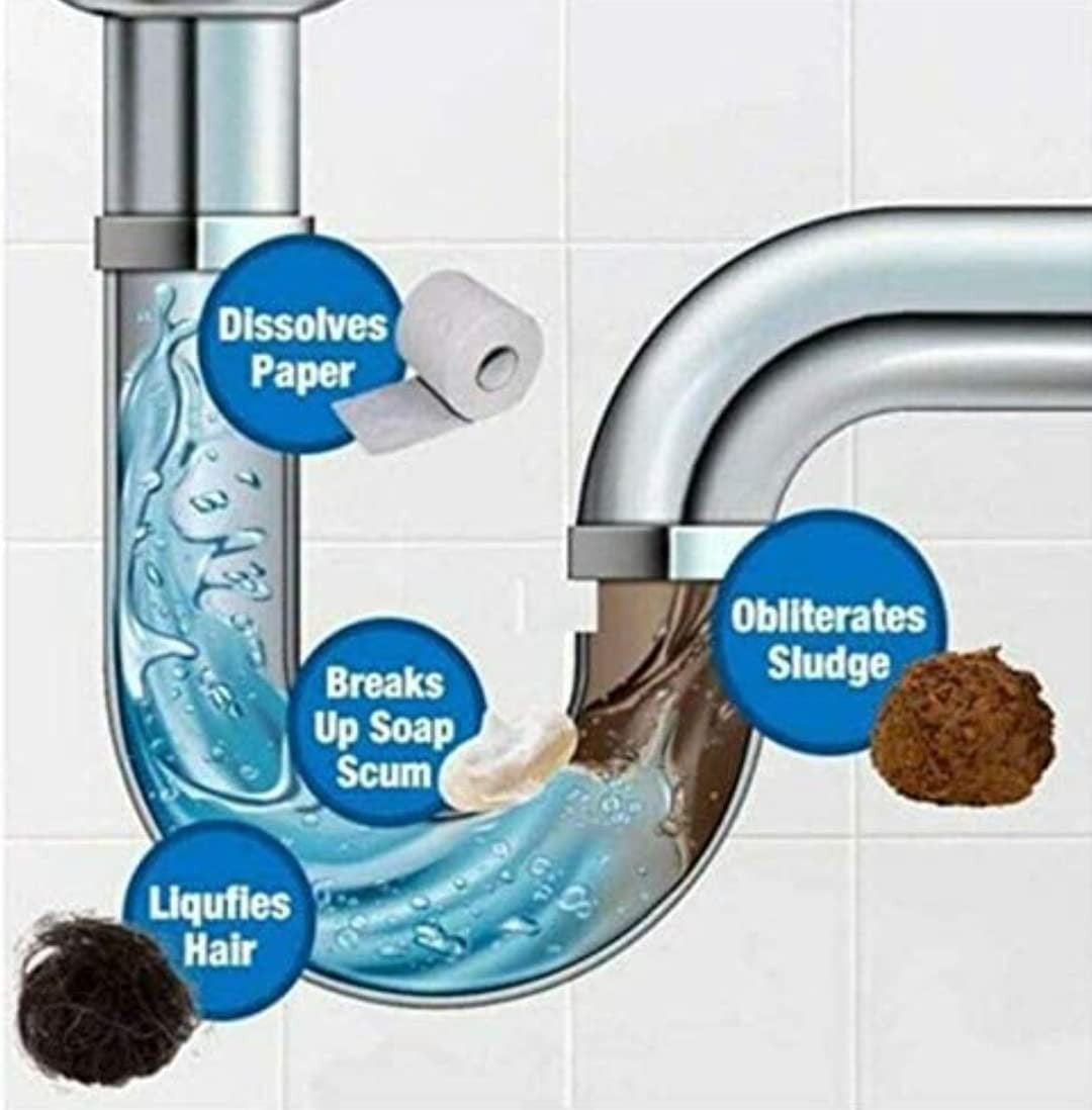 Value Pack Sink & Drain Cleaner Powder 200g for Unclogging and Cleaning