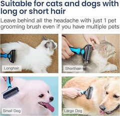 Pet Grooming Brush for Hair & Fur - Easy & Gentle Grooming Tool