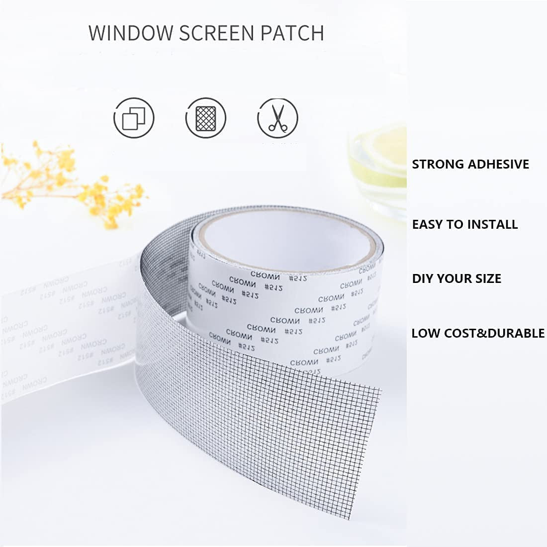 Heavy-Duty Waterproof Fiberglass Window Screen Repair Tape (2 Mtr)