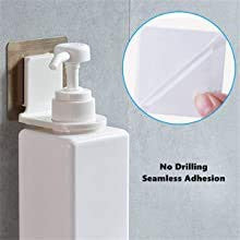 2Pcs Waterproof Self-Adhesive Shower Gel Hooks for Bathroom Storage