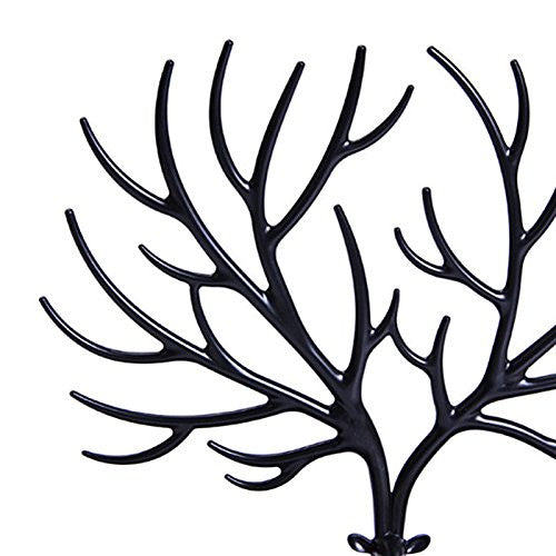 Deer Tree Jewelry Organizer Stand with Storage Tray