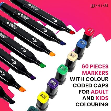 60-Piece Marker Pen Set for Art and Craft Projects