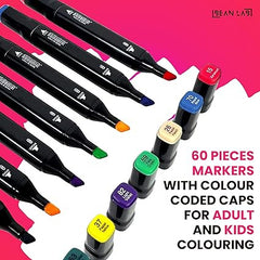 60-Piece Marker Pen Set for Art and Craft Projects