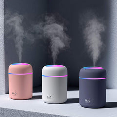 Colorful Mini Humidifier & Oil Diffuser for Cool, Fresh Air