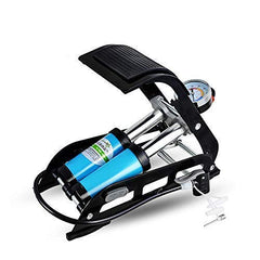 Dual Aluminum Cylinder Foot Pump with Pressure Gauge for Bikes Cars