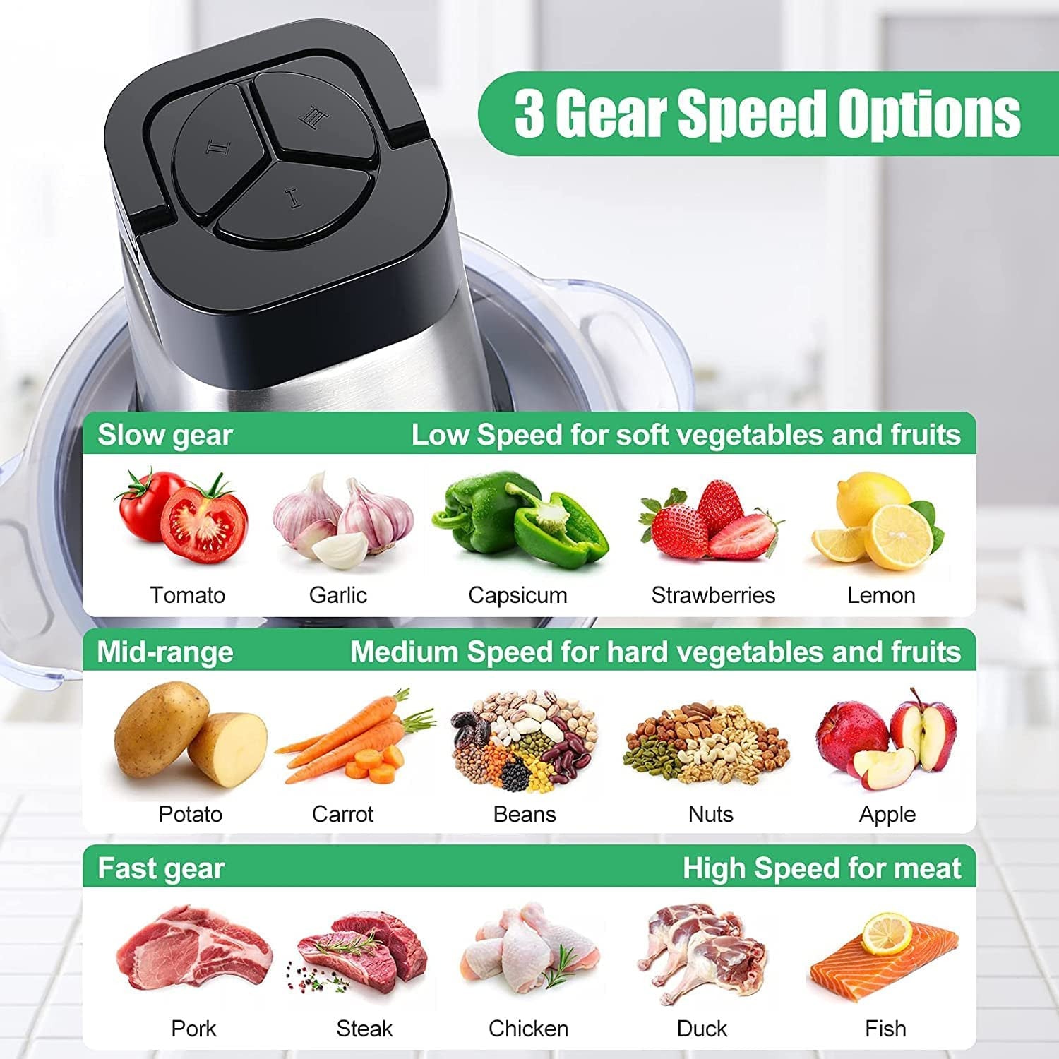2-Liter Electric Meat Grinder with Handle, ABS & Stainless Steel, 250W