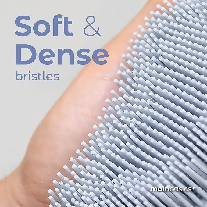Silicone 2-in-1 Body & Back Scrubber Bath Brush
