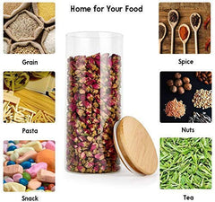 1200ml Airtight Glass Storage Jar with Bamboo Lid