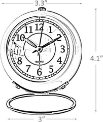 Blue Round Desk Clock - Classic & Elegant Design