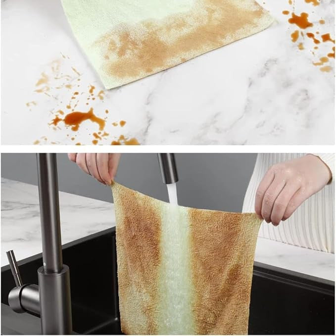 Microfiber Cleaning Cloth Roll - Kitchen Towels & Cleaning Towels