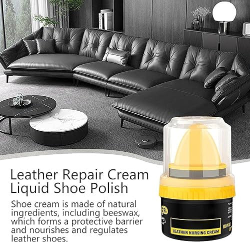 Black Leather Shoe Polish & Repair Cream - Liquid Shoe Polish