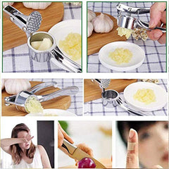 Fulminare Stainless Steel Garlic & Ginger Press - Easy Mince & Crush Tool