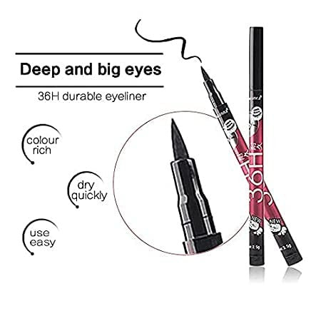 Mapperz Waterproof Black Eyeliner Pencil - 24H Smudge-Proof & Quick Dry - 1 Pc