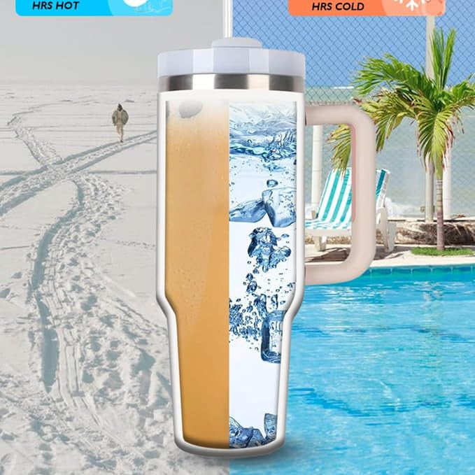 Bayleaf Heavy Vacuum Insulated Stainless Steel Tumbler with Handle