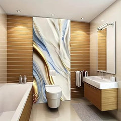 Blue & Golden Marble Foil - Elegant Decorative Wrap (Ta-055)