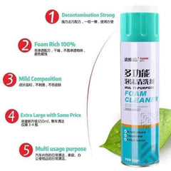 Heavy-Duty Foam Cleaner Spray for Car, Kitchen, and Home Surfaces