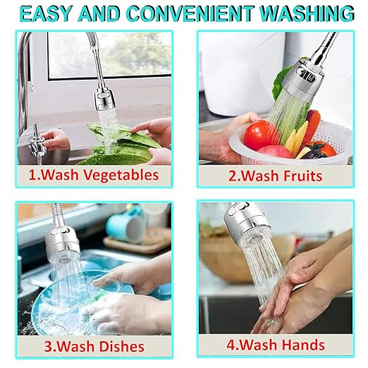 Switch Turbo Flex 360° Rotatable Kitchen Sink Faucet with Splash Filter