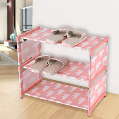 Multi-Color 3-Tier Shoe Storage Rack Wall Organizer for Home