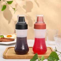 350ml Portable Squeeze Bottle with Lid & Five Holes for Sauces