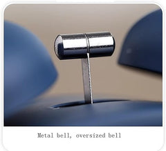 Rectangle Twin Bell Alarm Clock with Night LED Light for Desk