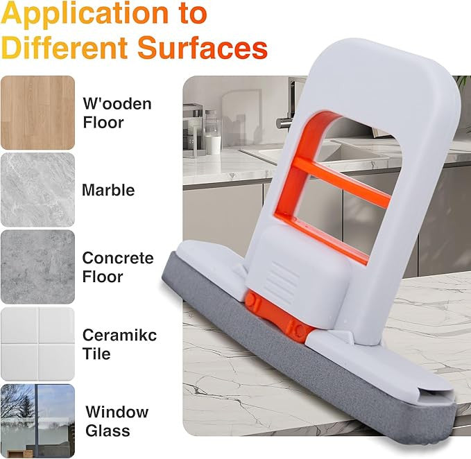 Compact Foldable Desktop Mop for Wet & Dry Cleaning