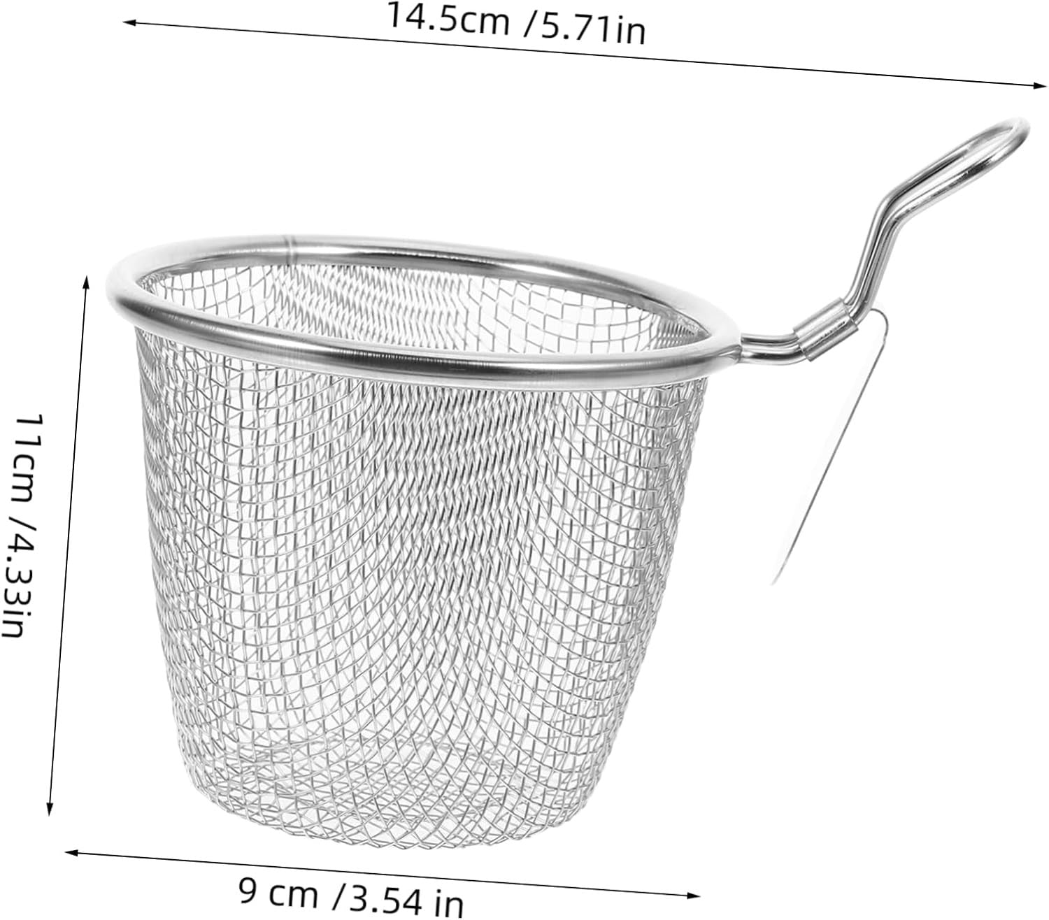 Food Strainer Noodle Basket with Handle – Mesh Filter for Cooking