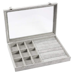 Elegant Velvet Lockable Jewelry Box for Travel and Home Storage