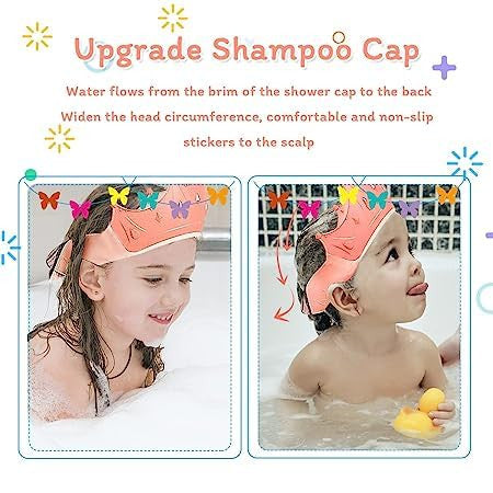 Adjustable Silicone Baby Shower Cap - Waterproof, Leakproof & Safe for Kids