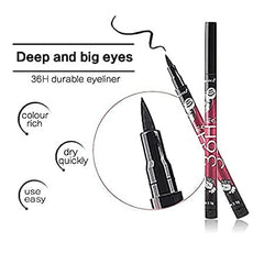 Mapperz Waterproof Black Eyeliner Pencil - 24H Smudge-Proof & Quick Dry - 1 Pc
