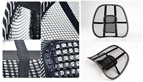 Ergonomic Mesh Lumbar Support Cushion for Car & Office Chairs
