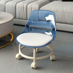 Mini Rolling Stool - Transparent, Compact, Adjustable Chair