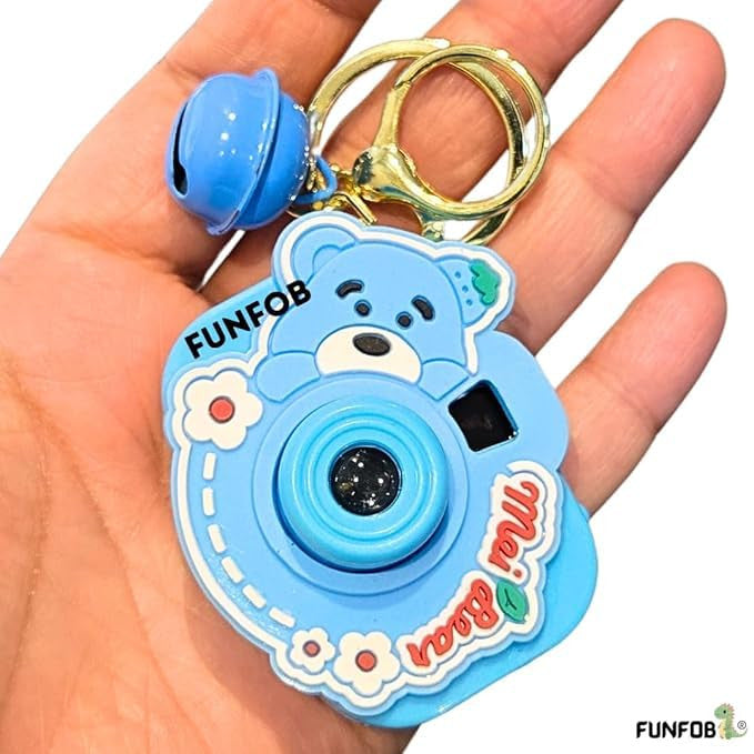 Cute Cartoon Projection Camera Keychain - Mini Camera Accessory