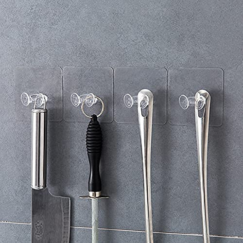 Transparent 2-in-1 Sticker Hook, Wall-Mounted, Multi-Function Storage(1 Pcs)