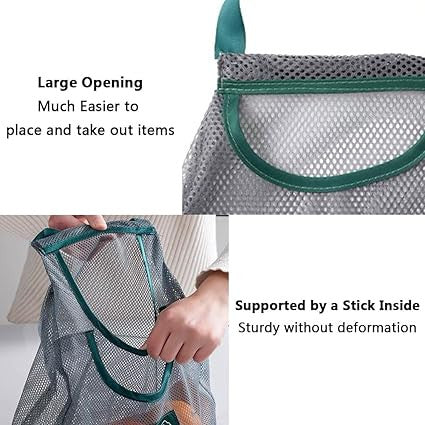 Hanging Mesh Storage Bag for Produce and Household Use