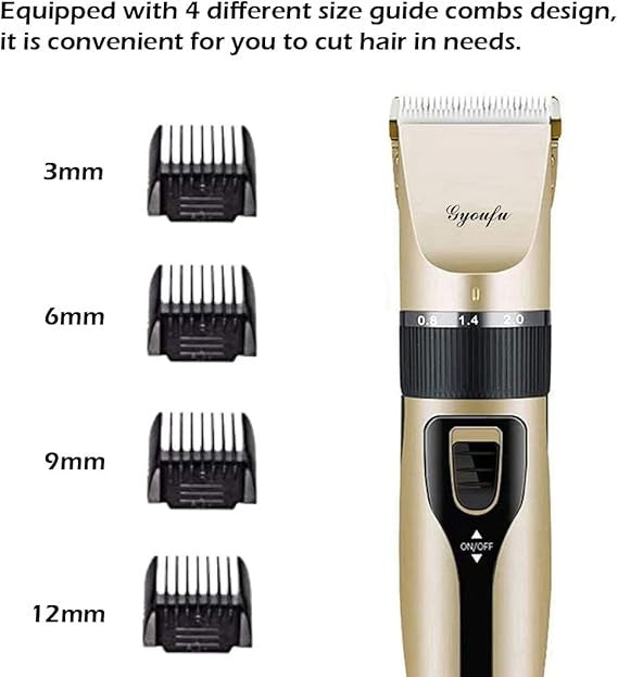 Rechargeable Cordless Dog & Beard Hair Trimmer with Clipper and Shaver