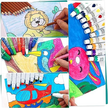 145-Piece Big Color Suitcase Art Set for Creative Kids