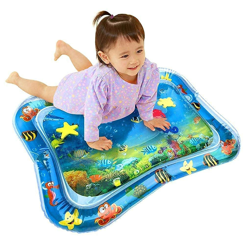Baby Water Play Mat with Marine Animals for Tummy Time & Development