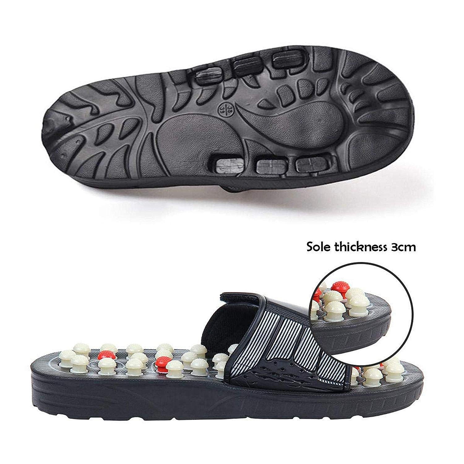 Adjustable Yoga Slippers with Acupressure & Magnetic Therapy for Foot Relief
