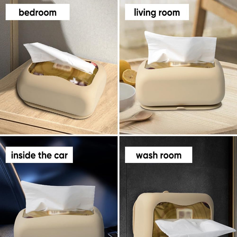 Silicone Suction Cup Tissue Box & Wet Wipes Dispenser