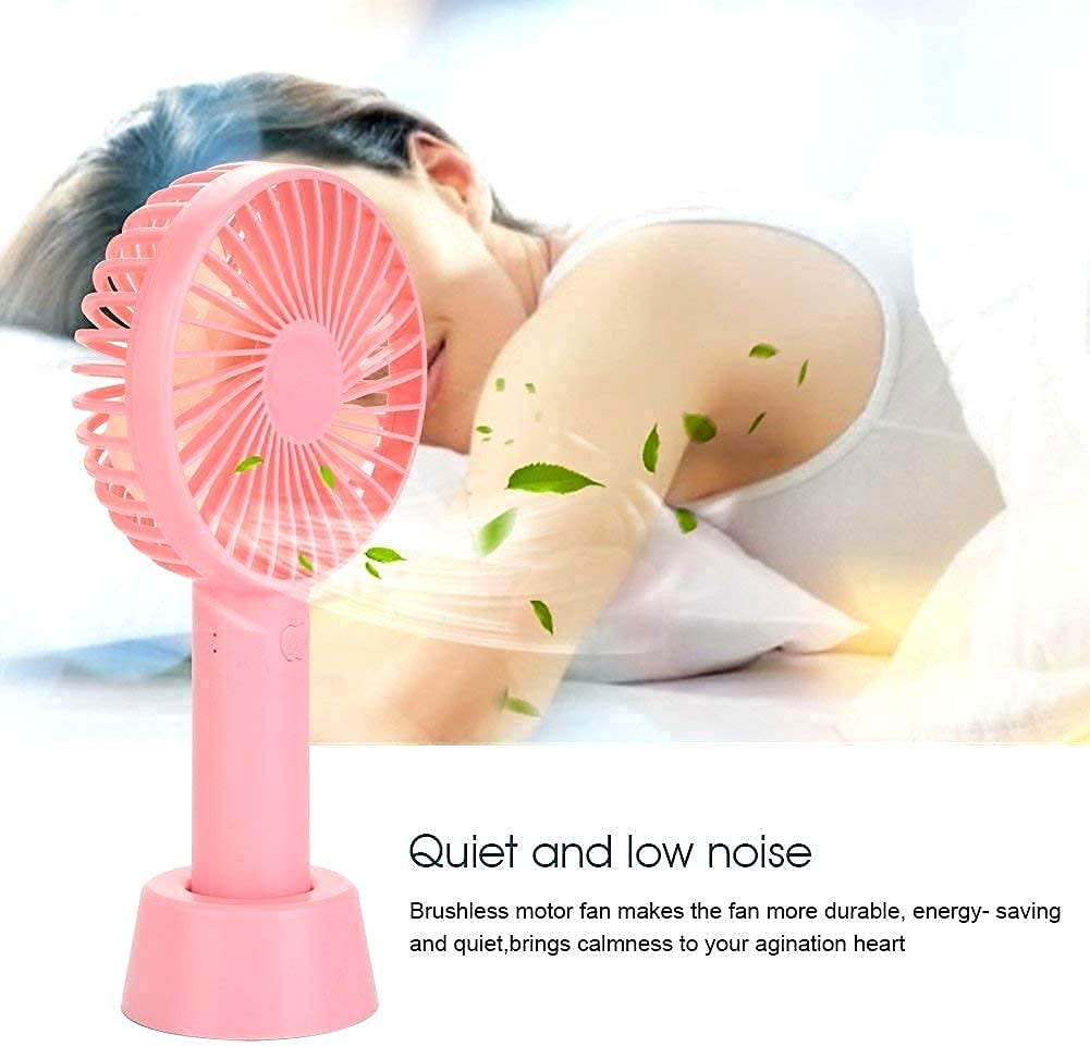 Portable Mini USB Handheld Fan with Stand for Travel and Office
