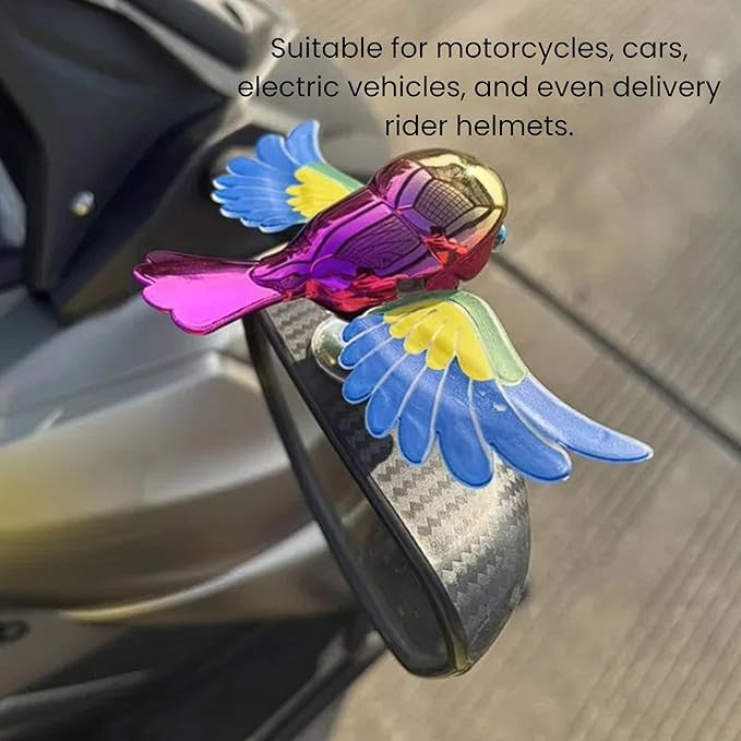 Fluttering Bird Vehicle Ornament for Elegant Car Decor