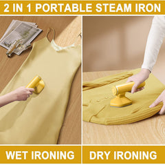 Portable Handheld Travel Steam Iron for Wrinkle-Free Garments