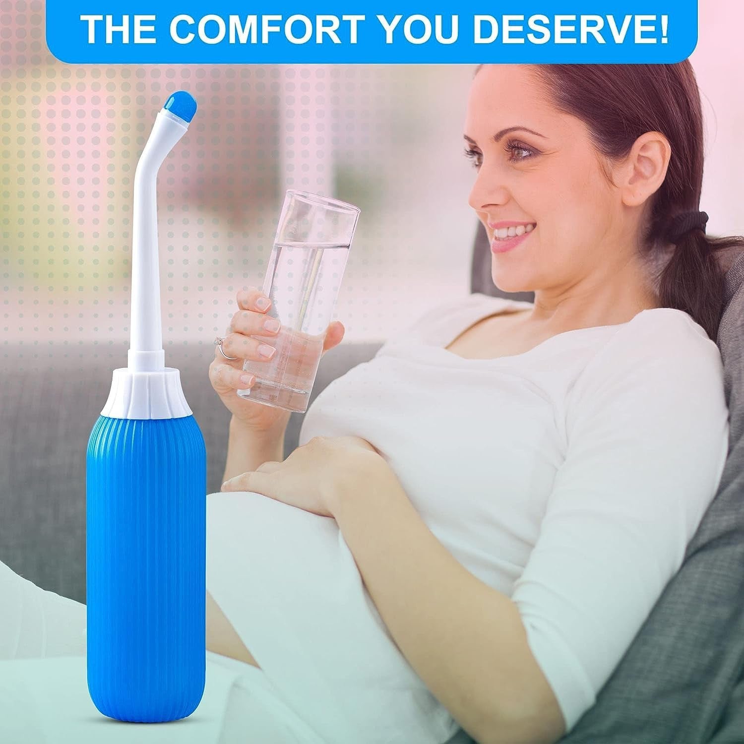 Portable Travel Bidet Bottle with Angled Nozzle Spray